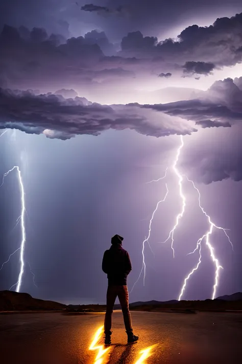 Imagen de una persona sosteniendo un rayo en la oscuridad, una imagen inspirada en la tormenta Thorgerson, Pexels, Arte de choque, Shes attracting lightning, ((((lightning)))), with lightning, electrizante, Amazing lightning art, Lightning Creating Life, c...