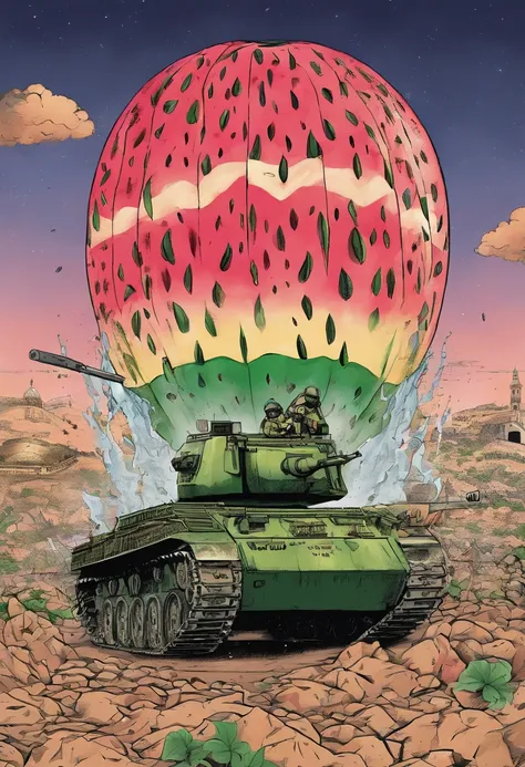 Palestinians put watermelons in bomb tanks and attack Israel with them