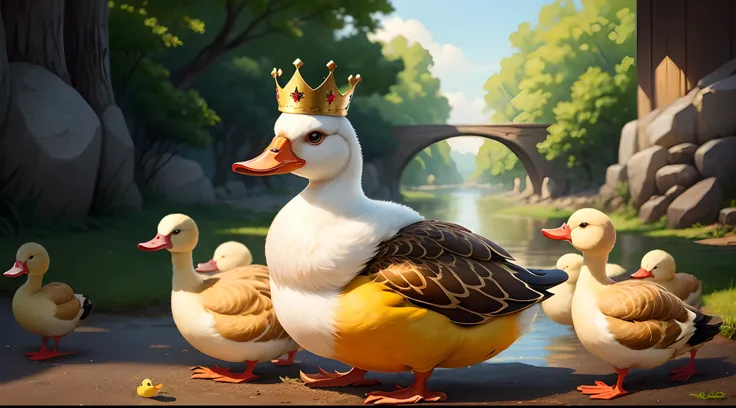 Duck with crown