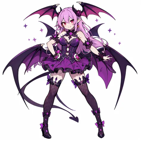 a close-up of a woman in a purple dress with wings, beautiful succubus, chica de anime demonio, succubus | medieval, succubus, s...