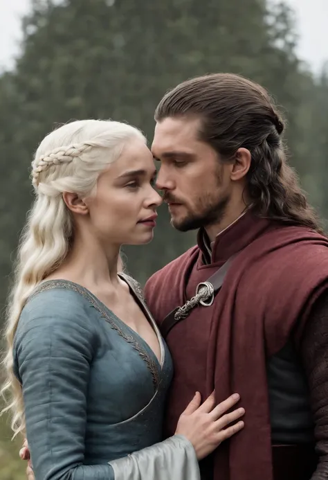 Queen Daenerys Targaryen and his grandson prince aegon targaryen