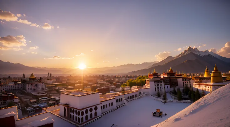 setting sun，western regions，Potala Palace