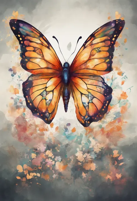 Create a beautiful butterfly art piece that showcases the delicate elegance of these creatures. Emphasize intricate wing patterns and vibrant colors. Pay attention to symmetry and detail to capture the butterflys natural beauty. Consider using watercolor t...