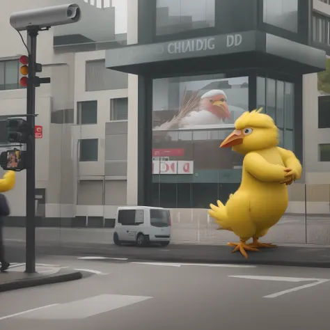 Cursed Big bird throwing up on cctv