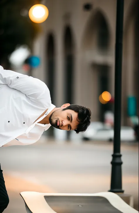 there is a man in a white shirt and black pants standing on a skateboard, taken with sony a7r camera, taken with a canon eos 5d, taken with a canon eos 5 d, taken with canon eos 5 d, taken with canon 8 0 d, taken with canon 5d mk4, shot on sony a 7, taken ...