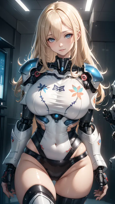 ((1girl:1.5),(embroidered cybernetic body:1.5),large breast,(mecha armor:1.5)),(Highest image quality, outstanding details, ultra-high resolution, (realism: 1.4), the best illustration, favor details, highly condensed 1girl,(Sense of presence:1.5),(Dynamic...