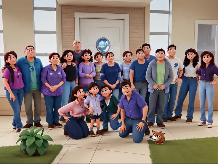 Family reunited Pixar style in high quality