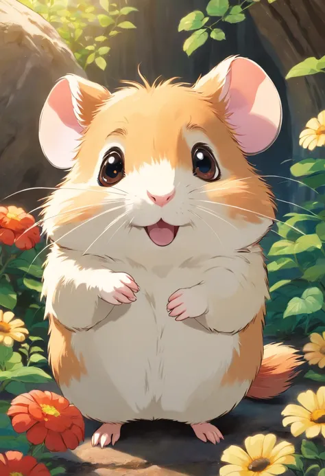 1 cute hamster, No background