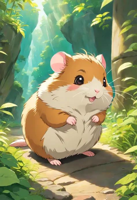 1 cute hamster, No background