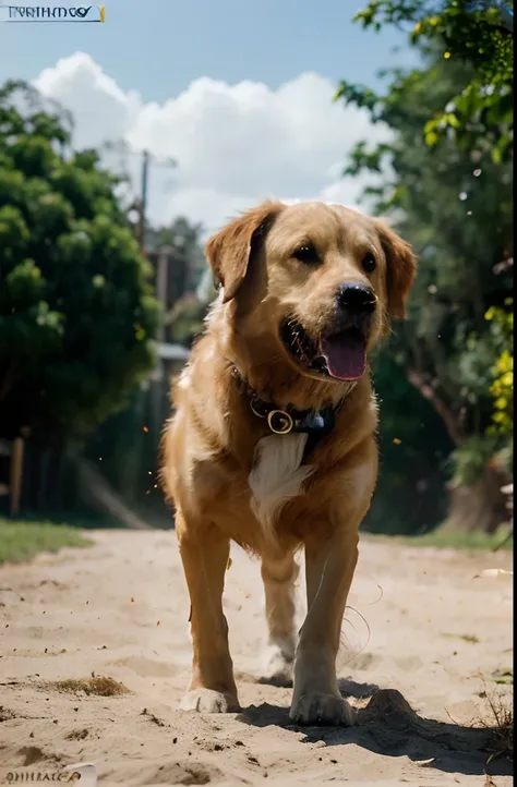 Golden Retriever olhando para uma bola, cinematic portrayal, ((realidade :1.3),  action shot, (intrincado :1.4), fundo simples transparente, foto realista, Nikon RAW, 8 k, Fujifilm XT3, melhor qualidade, realista, fotorrealista, ultra detalhado