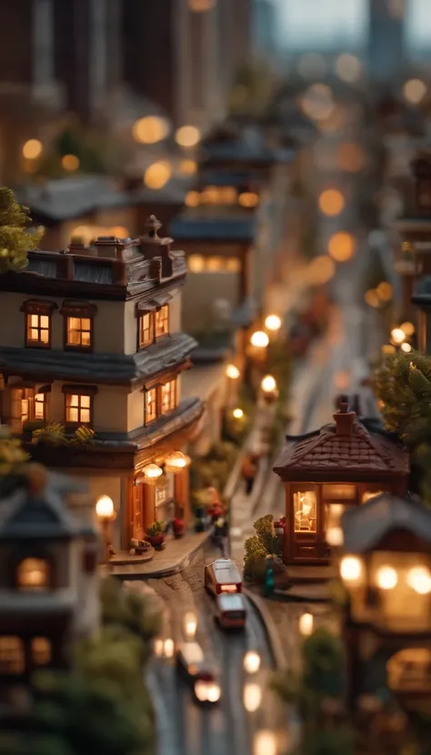 Miniature,Super cute clay world, Isometric view of the city ,cute clay freeze frame animation,City view, 城市，People ，the street，Road,tiltshift, Excellent lighting, volume, landscape, hospitals，dentist，With giant teeth as a background，brush,white backgrounid...