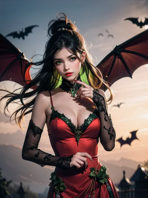 Medium shot, full body, perfect body, showing her for proniment sharp canine sharp focus, woman focus (Best Illustration), 8k Resolution, Intricate Details, Best Quality, Realistic, Ultra Detailed, Best Lighting, Best Shadows, Ultra HD, BREAK A Necromancer...