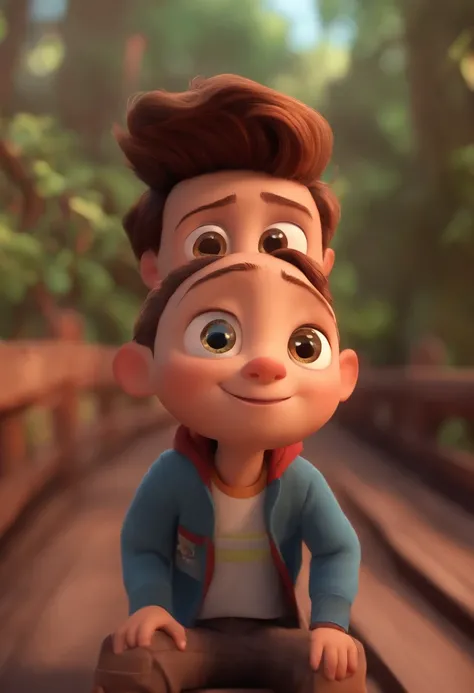 Image of a boy for a story in a YouTube video in Pixar format, Hes the little allabester, Hes the class leader, Hes outgoing, Playful and gets up for a lot of things