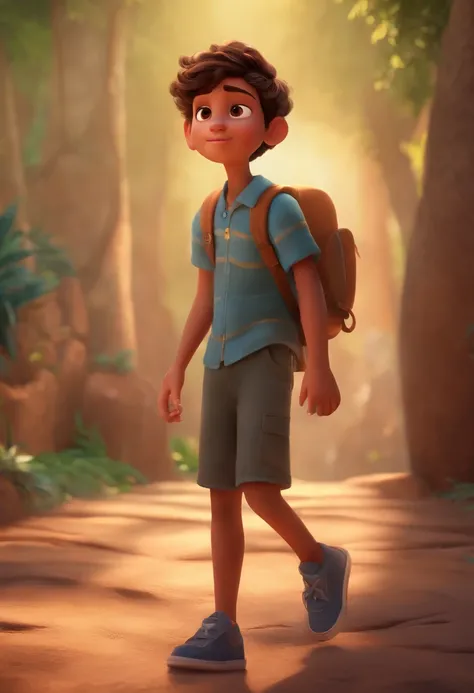 Image of a boy for a story in a YouTube video in Pixar format, Hes the little allabester, Hes the class leader, Hes outgoing, Playful and gets up for a lot of things. Olhos azuis