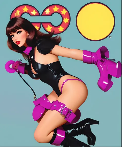 60s-style gogo boots clip art