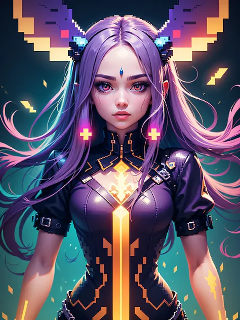 fabulous pixel art of beautiful futuristic idols b pixel art, beautiful and detailed pixel art, hyper detailed pixel art, conceptual pixel art, high quality pixel art, high quality pixel art, high quality pixel art, high quality pixel art, bioluminescent l...