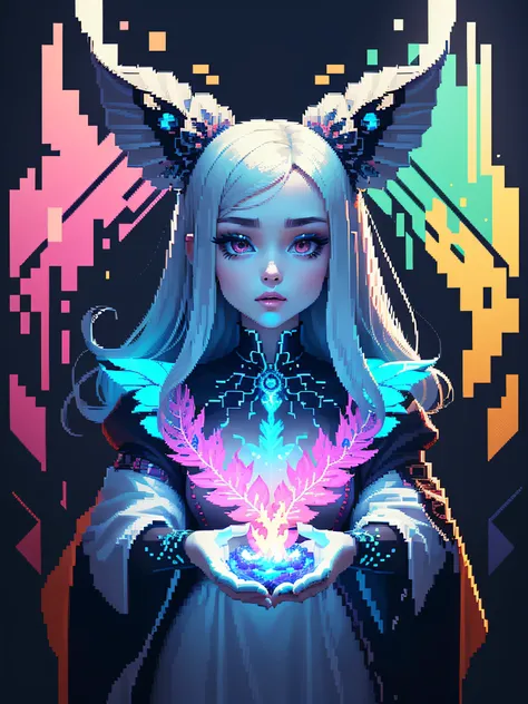 fabulous pixel art of beautiful futuristic idols b pixel art, beautiful and detailed pixel art, hyper detailed pixel art, conceptual pixel art, high quality pixel art, high quality pixel art, high quality pixel art, high quality pixel art, bioluminescent l...