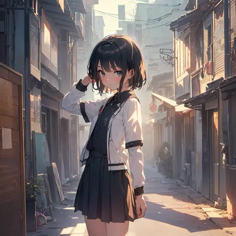 ((top quality,ultra-detailed,high resolution,extremely detailed CG,unity 8k wallpaper,by famous artist,perfect anatomy,super detailed skin,cinematic lighting,UHD, retina, ccurate, anatomically correct, 1080P)),break,(Please draw a picture of a girl walking...