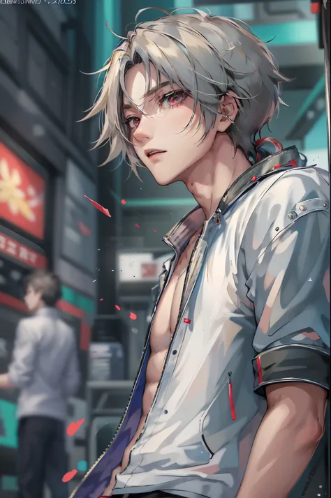 absurdres masterpiece hdr high quality picture of a character from a famous korean webtoon, 1 boy , character is with detailed f...