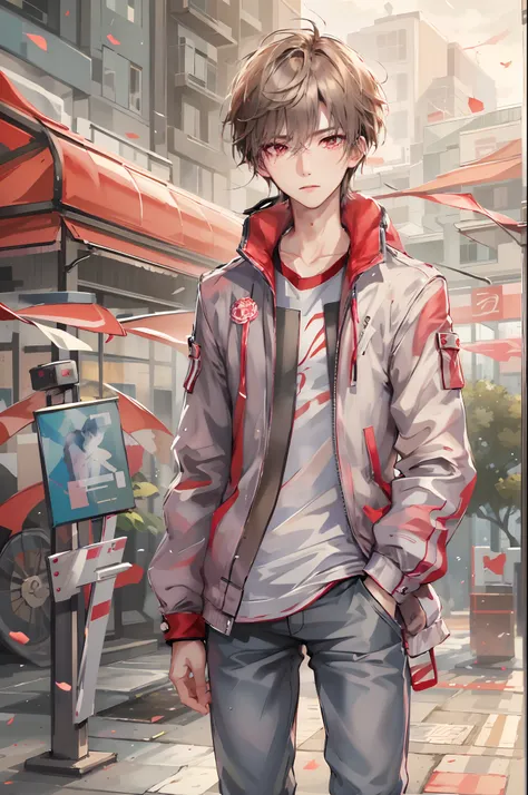 Absurdres masterpiece HDR high quality picture of a character from a famous Korean webtoon, 1 boy , character is with detailed face, casual colour of hair based on the anime, happy face, tech guy wearing accessories, ((casual hair style:1 )) , anime eyes, ...