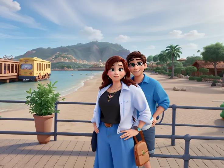 Casal estilo Disney pixar, alta qualidade, melhor qualidade