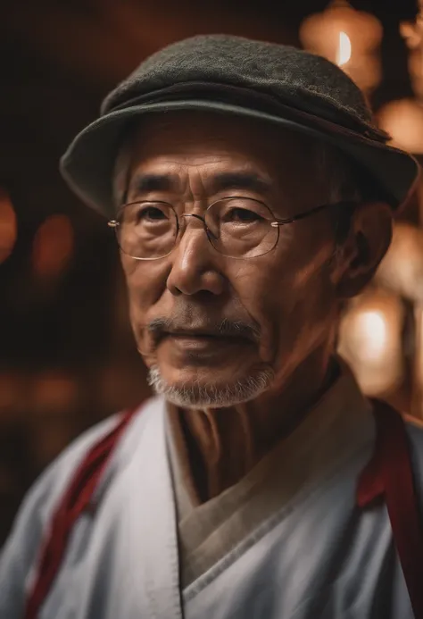 Homem, japanoes, 65 anos, medic, especialista em ervas medicinais.