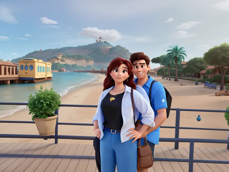 Casal estilo Disney pixar, alta qualidade, melhor qualidade