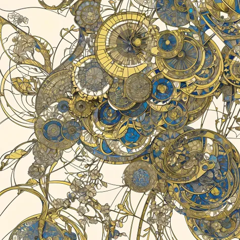 (masutepiece, Best Quality, hight resolution:1.4), Detailed, Intricate details, 4K,
color splashes, line-drawing, Art Book, Fibonacci, Alfonse Mucha