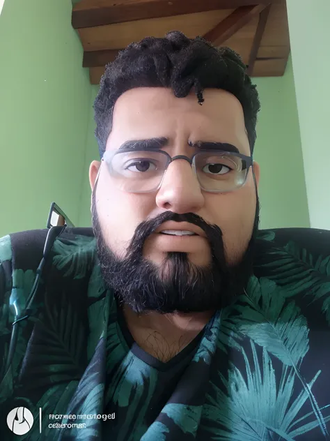 Hombre negro calvo, Wearing glasses with beards and repairing electronics on a table