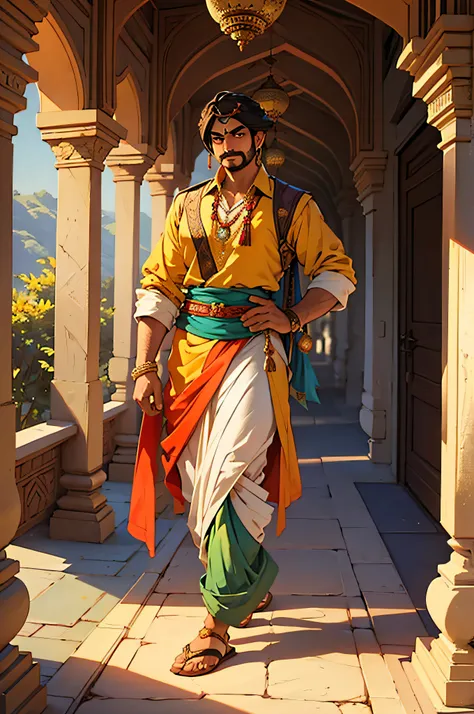 "Step into the shoes of Birbal, the wise and witty advisor to the Mughal emperor Akbar. With his sharp mind and clever solutions, Birbal navigates through the opulent halls of the palace and the rugged terrain of the kingdom, all rendered in stunning detai...