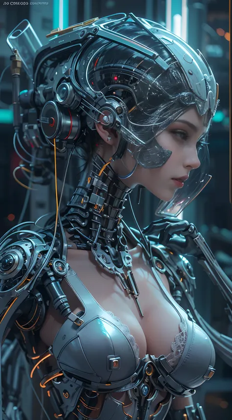 Grandes tetas cameltoe tetas grandesCalidad superior, Obra maestra, ultrahigh resolution, ((fotorrealista: 1.4), Foto rAW, 1 chica cyberpunk, piel brillante, 1 mechanical girl, (Detalles ultra realistas)), mechanical limbs, Tubes connected to mechanical pa...