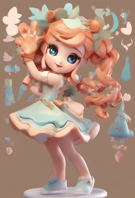 best quality, master part, fotorrealista, extremamente detalhado CG unidade 8k papel de parede, Chibi,1girl, Elsa,sozinho, cheio_corpo, sorrir, Olhando_em_visualizador, ao ar livre,