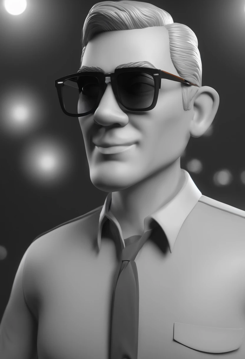 Personaje de dibujos animados de un hombre con gafas negras y una camisa azul, animation character, stylized character, Rendering animation styles, 3D estilizado, Arnold Maya render, 3D render estilizado, Toon renderizar keyshot, Personaje 3D, Personaje 3D...