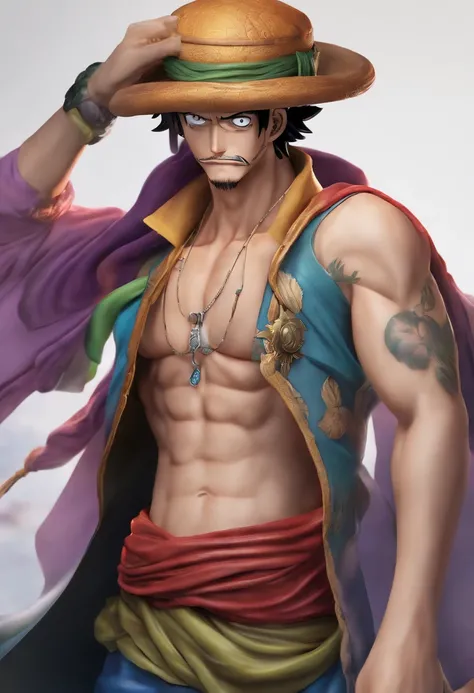 Personagem de desenho animado de one piece em 3D