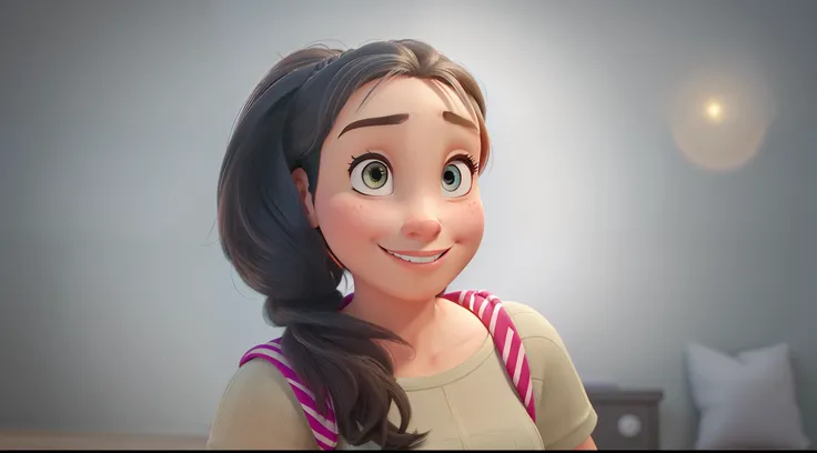 Uma mulher estilo disney pixar, alta qualidade, melhor qualidade