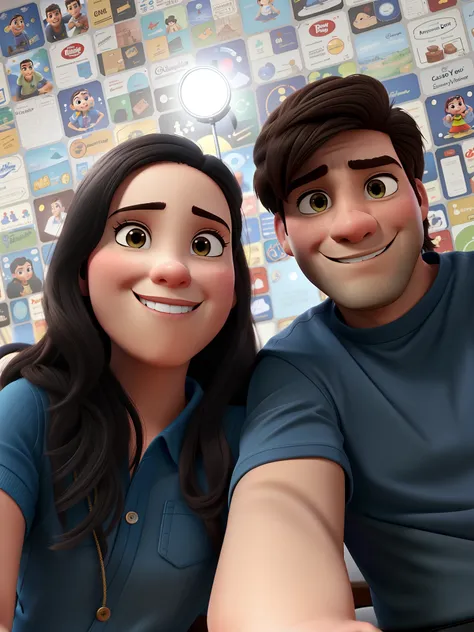 Casal estilo Disney pixar, alta qualidade, melhor qualidade