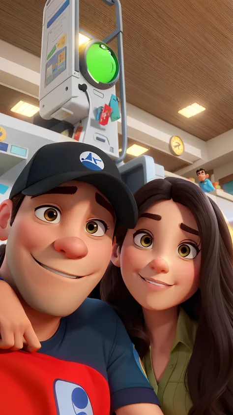 casal homem e mulher no estilo Disney Pixar, alta qualidade, melhor qualidade