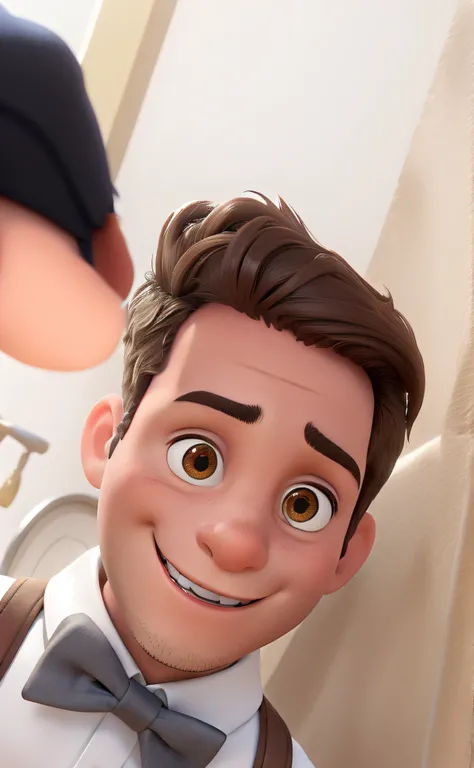 Um menino moreno estilo disney pixar, alta qualidade, melhor qualidade