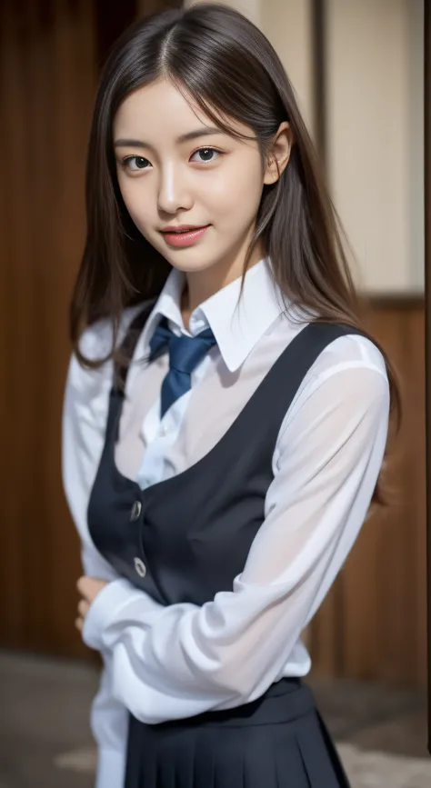 (((32ｋ,high detal,high-detail、​masterpiece,Attention to detail,full body Esbian,独奏))),Raw photo & realistic atmosphere,beautiful dark blue eyes,Detailed mouth,Glossy lips,Detailed eyebrows,Eyes drawn in detail with soft white skin that shines in every deta...