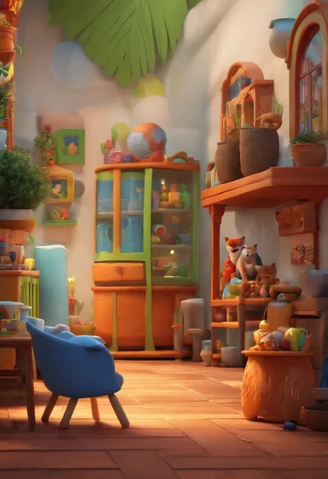 fundo branco, barnet, tom, Estilo Pixar, ..3d, desenhos animados