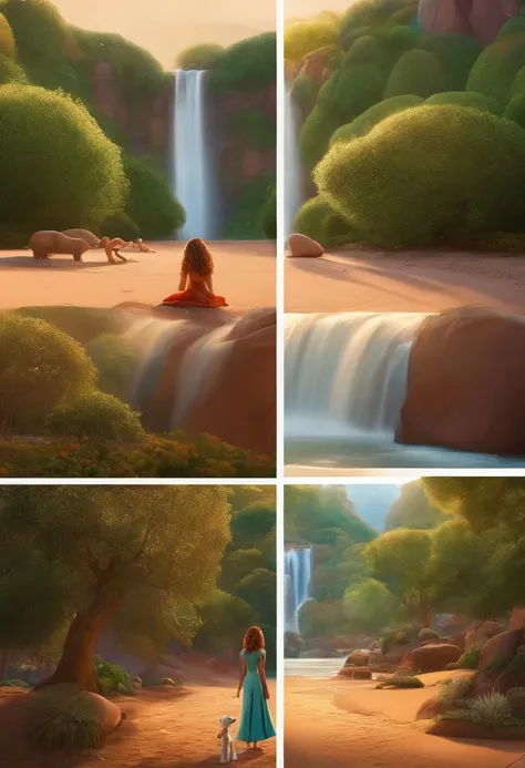 Um filme inspirado na Disney Pixar (mulher pele branca de 40 anos, tom da pele e branco, cabelos compridos, liso, olhos cor de mel)  The scene being in the distinctive art of the PIXAR style, descolada e estilosa