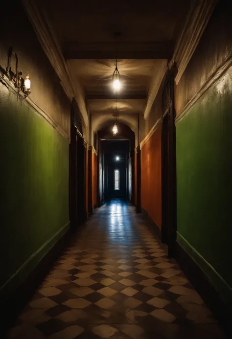 Dark Asylum Corridor, portas entre aberta