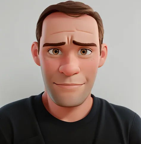 Um homem branco estilo disney pixar, alta qualidade, melhor qualidade