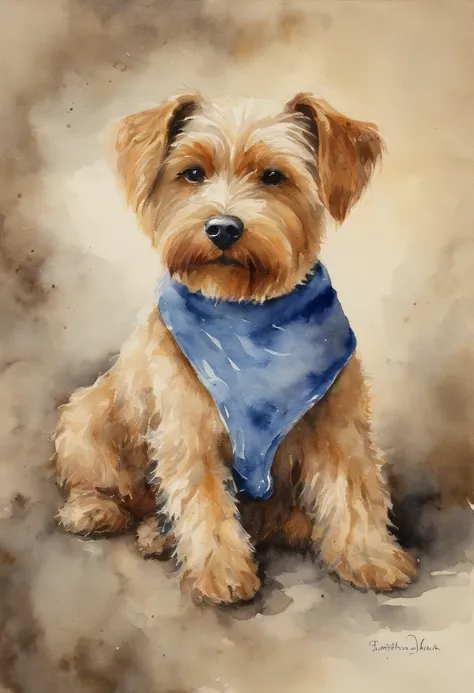 (obra-prima, melhor qualidade),1st Terrier Sitting Waiting for His Master to Come