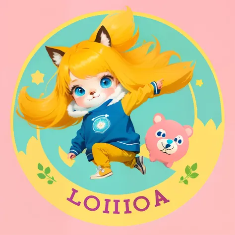 Logo marca para loja infantil com o nome Flor de Lirio Kids