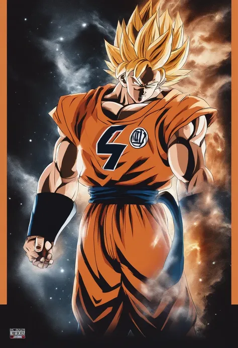 Goku, wearing a jersey