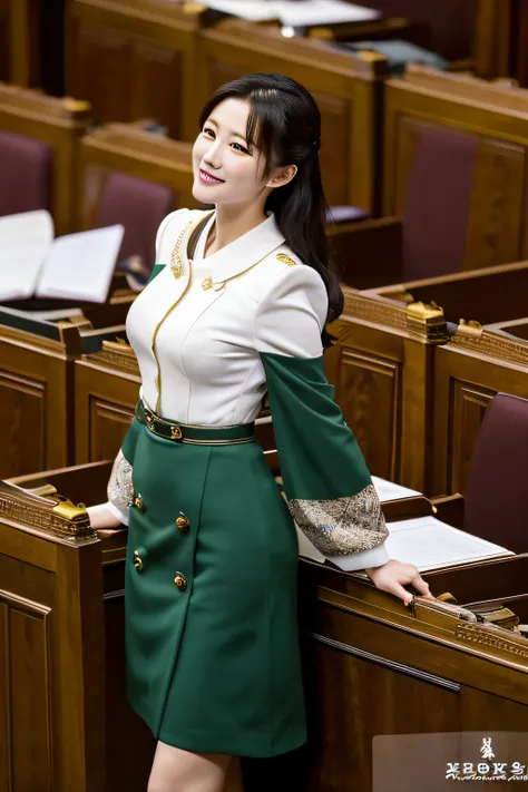 Beautiful parliamentarians、Beautuful Women、japanes、(Masterpiece:1.6,16K High Definition),A seductive body that is bursting、Parliament building、