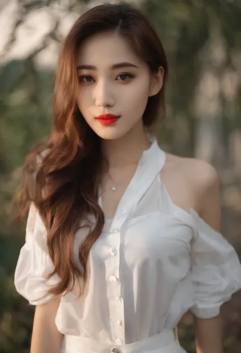 Girls JK short skirt in wet t-shirt and miniskirt，full bodyesbian，Slim figure，Gilet blanc，Oversized bust，slender girl，18 years old girls，ChineseGirl，The T-shirt was torn，Expose the upper part of the chest