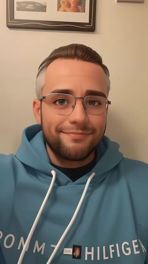 Um homem de 30 anos, com cabelos castanhos curtos,face de diamante, olhar rigoroso, e olhos castanhos, Wearing white white shirt with tie and glasses.