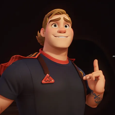 Um homem estilo disney pixa, alta qualidade, melhor qualidade